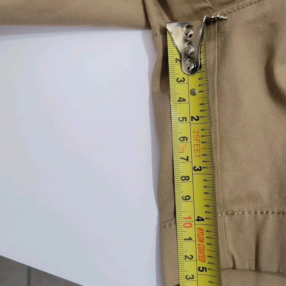 Vtg J. Crew Oarsman Mens Portsider Shorts 33 5" Inseam Khaki Tan Stretch Chino - Picture 9 of 9